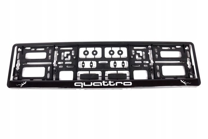 2x Support de plaque d'immatriculation ORIGINAL pour Audi Quattro Geko Impression UV résistant aux intempéries