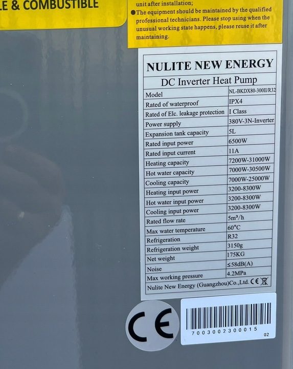 Pompa ciepła Nulite BKDX 30 KW PANASONIC 300 M2