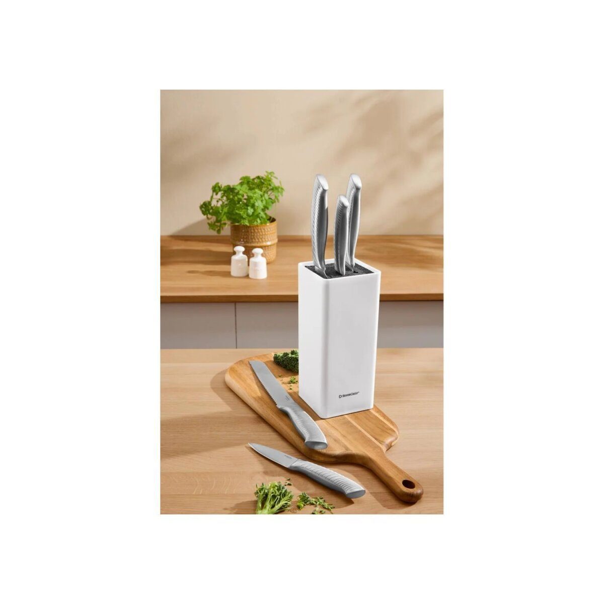 SILVERCREST® stainless steel knife set, 6 pieces. Brushed stainless steel
