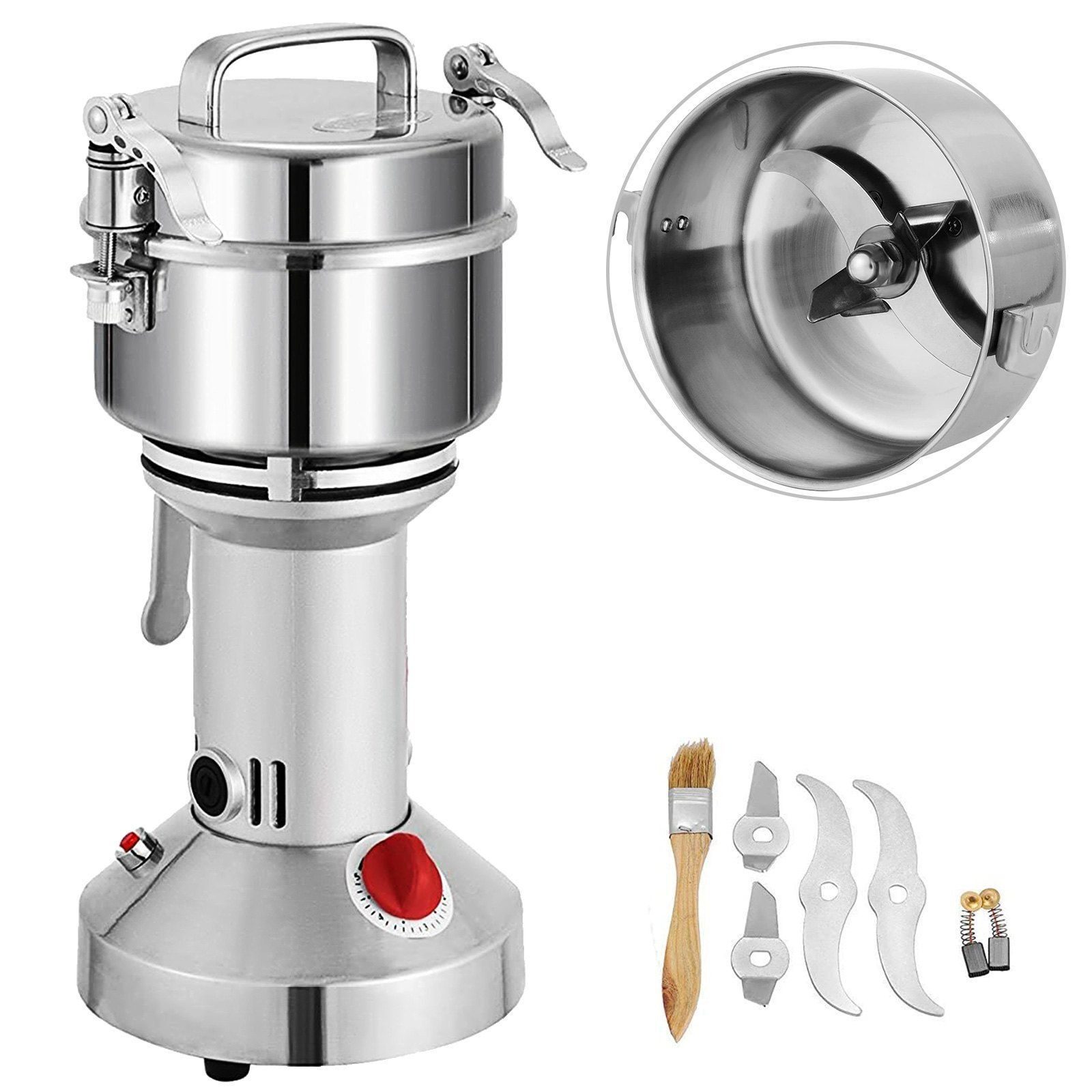 Elektrische Getreidemühle, Gewürzmühle, 28000 U/min, Multifunktions-Kaffeemühle, Edelstahl, ultrahohe Geschwindigkeit