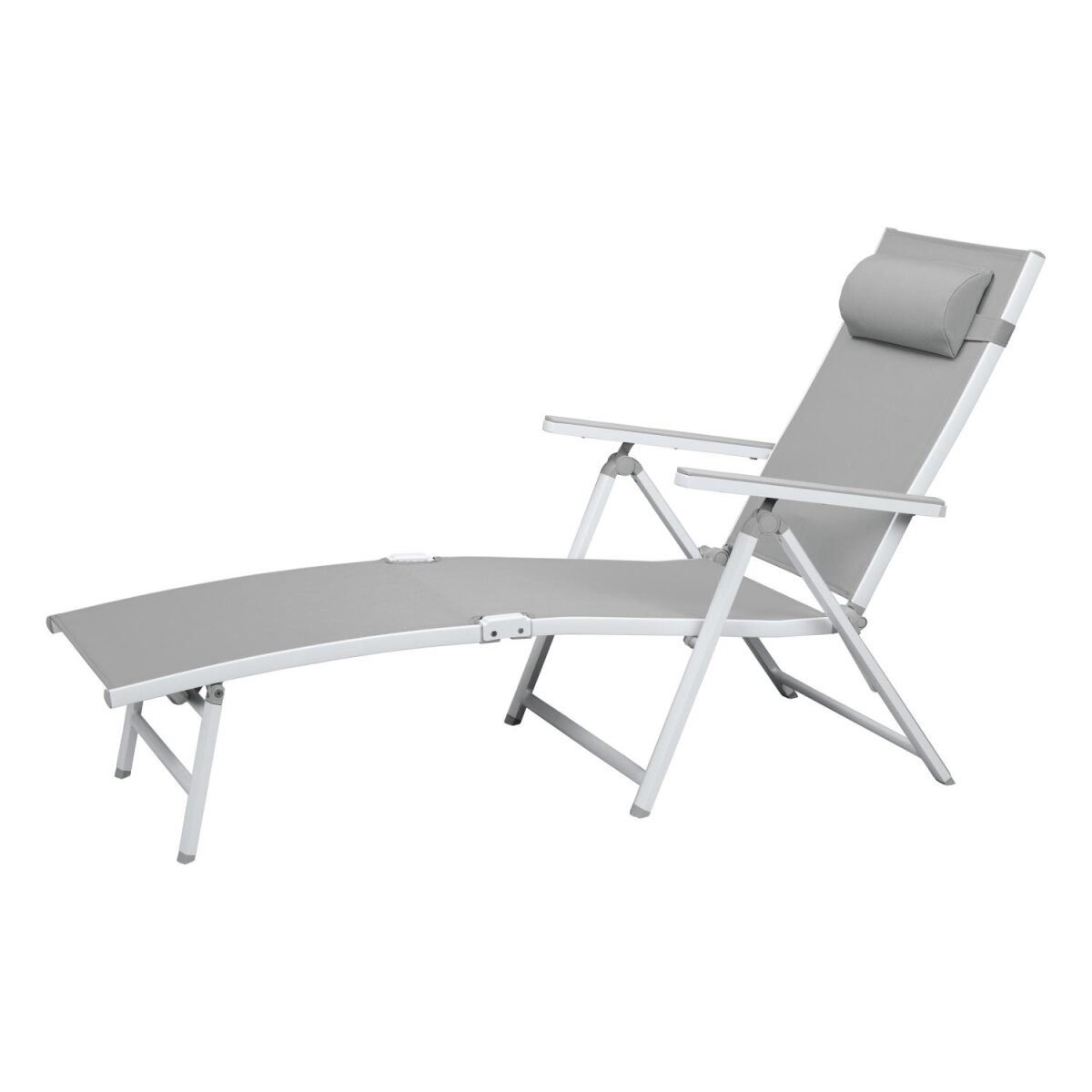 LIVARNO home aluminium ligstoel “Houston”, wit