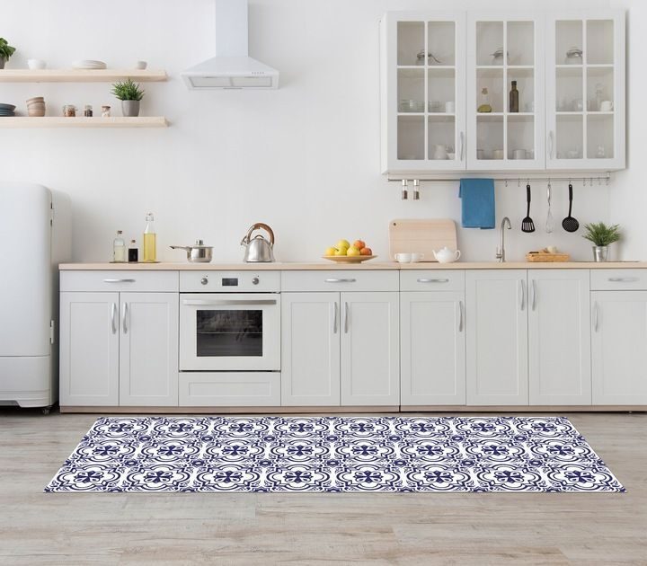 9x self-adhesive PVC tiles, 30x30 cm, traditional pattern
