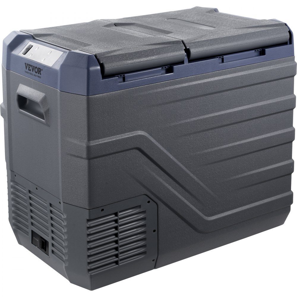 Autokühlschrank, 12-V-Autokühlschrank, tragbarer 40-L-Zweizonen-Gefrierschrank, einstellbarer Bereich von -20 °C bis 20 °C, 12/24 V Gleichstrom und 100–240 V Wechselstrom, Kompressorkühler für Camping-Wohnmobile im Freien