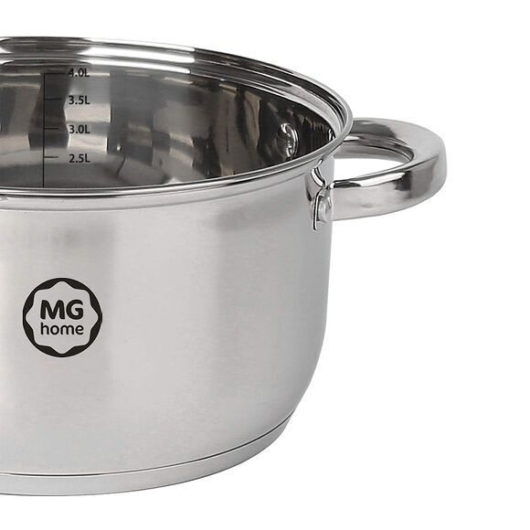 Premium-Set mit 4 Verso-Edelstahltöpfen, 8-teilig, mit Deckel