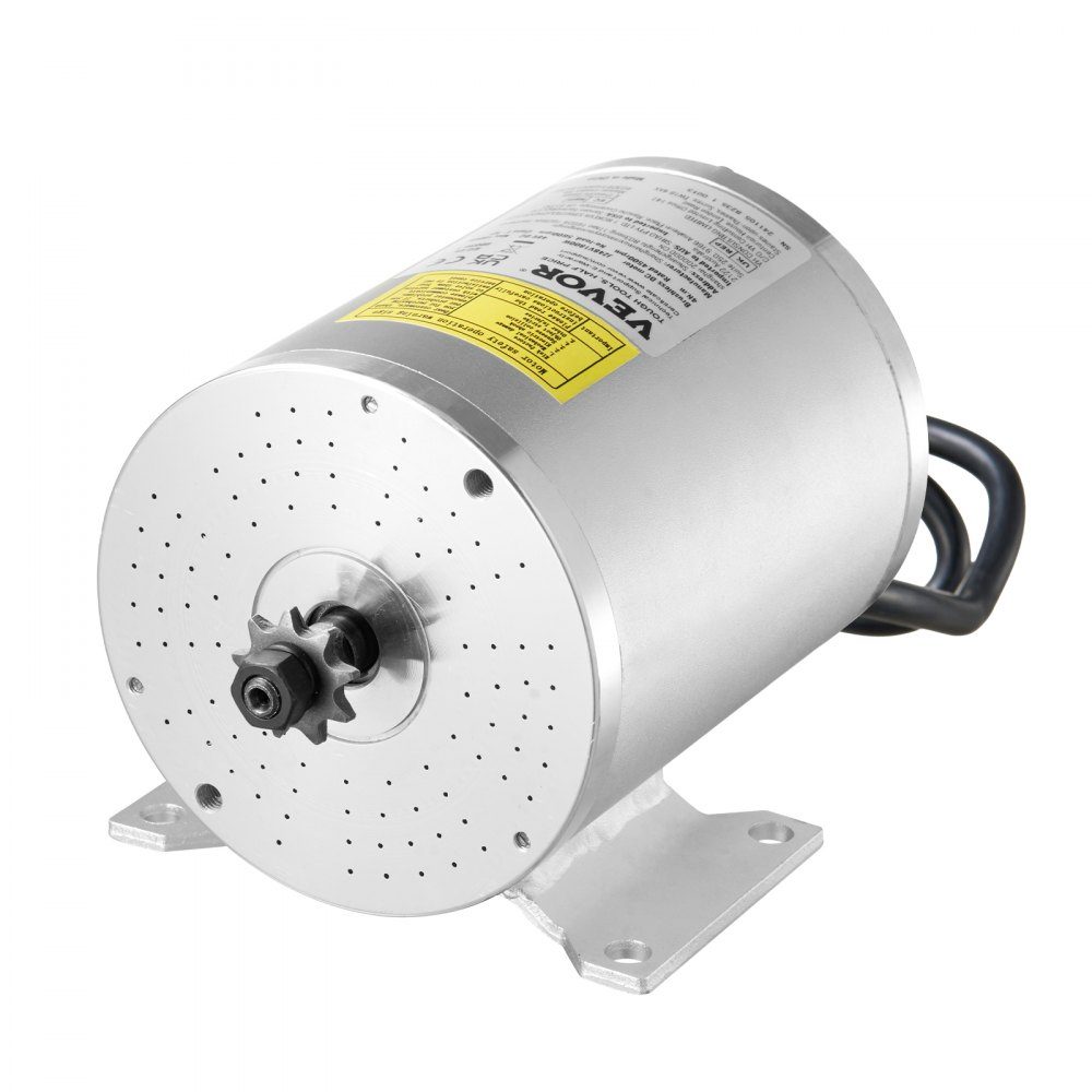 1800W Electric Brushless DC Motor Kit - 48V 4500RPM Electric Motor with Upgraded Speed ​​Controller and Throttle Grip Kit for Go Karts E-Bike Motorcycle Scooter DIY – Part No. HT-23589