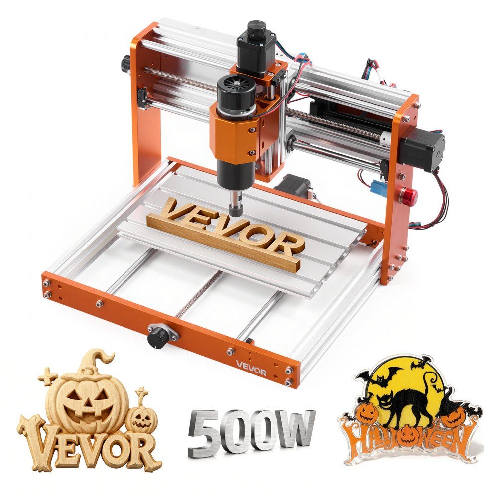 Fraiseuse CNC, broche 500W, machine de gravure 3 axes, zone de travail 300x180x80mm, contrôle hors ligne, fin de course, arrêt d'urgence, pour sculpter et couper du bois, de l'acrylique et du plastique