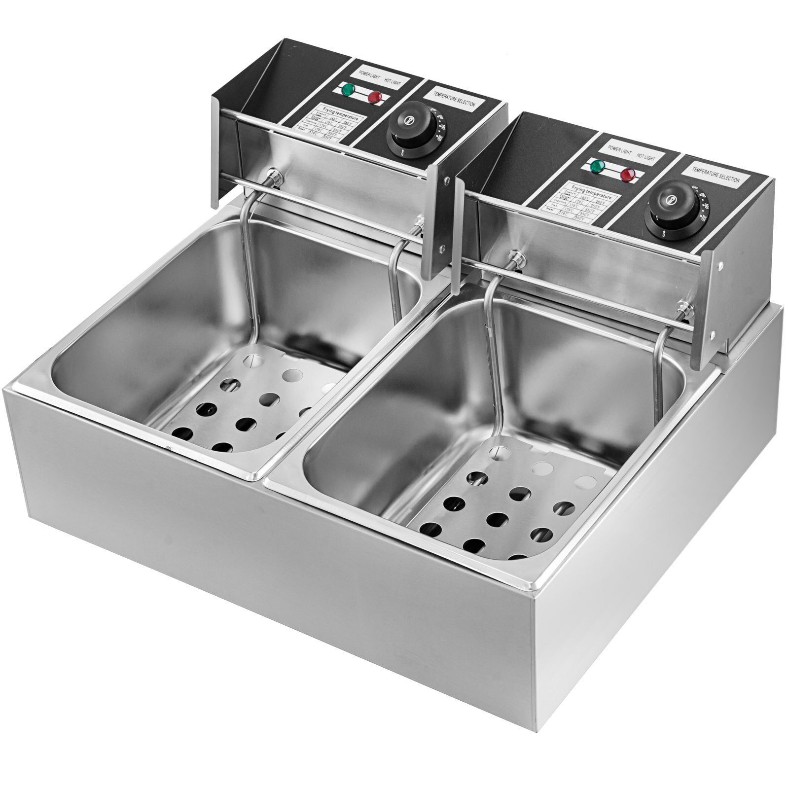 Fritteuse Imbiss Twin Elektrische Fritteuse 2x6l 5000W 220V Restaurant Food Truck Bistro