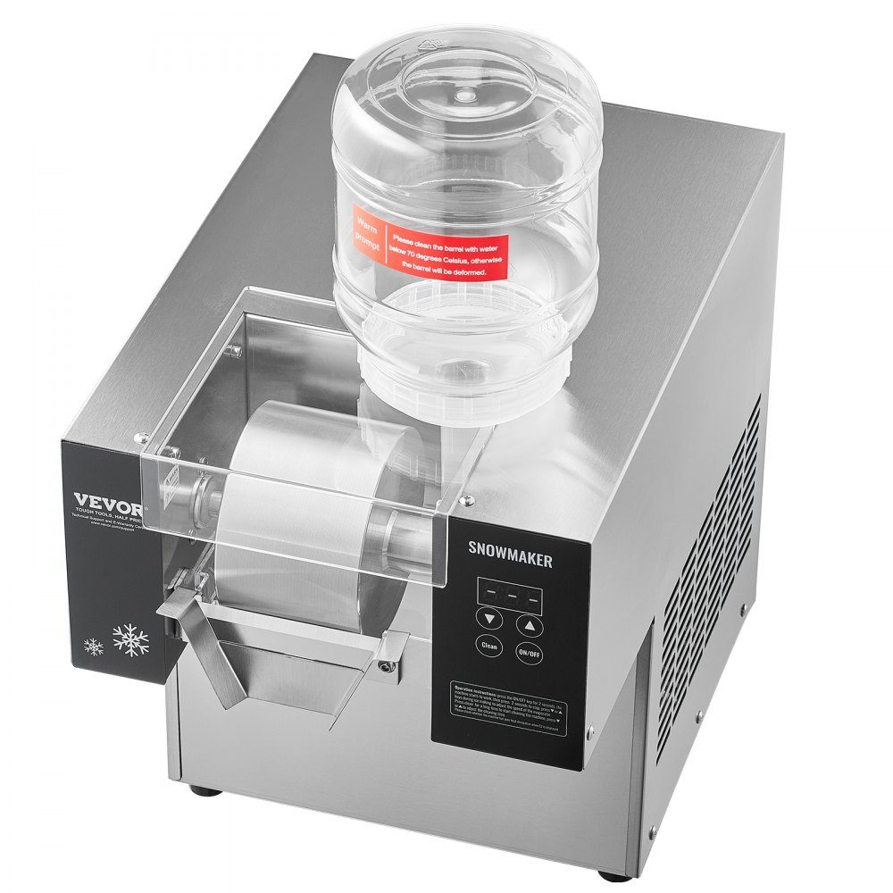 Commercial Snowflake Ice Machine, Snow Ice Machine, 80kg/24 Hours Snowflake Ice Machine, Ice Shaver, Electric Snow Cone Maker with Air Cooling System and Touch Screen for Bakery Cafe