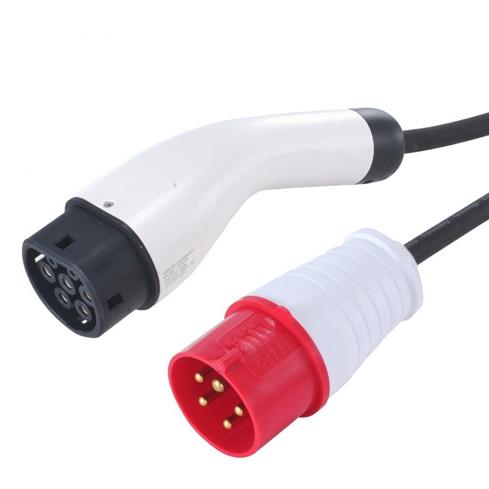 Câble de charge EV Type2 Chargeur de voiture électrique 16A 3,68 kW (monophasé)/11 kW (triphasé) Boîtier mural IP66 Câble de 7,5 m Câble de charge 4 niveaux de réglage du courant (16A/13A/10A/8A) Chargeur Prise CEE 16