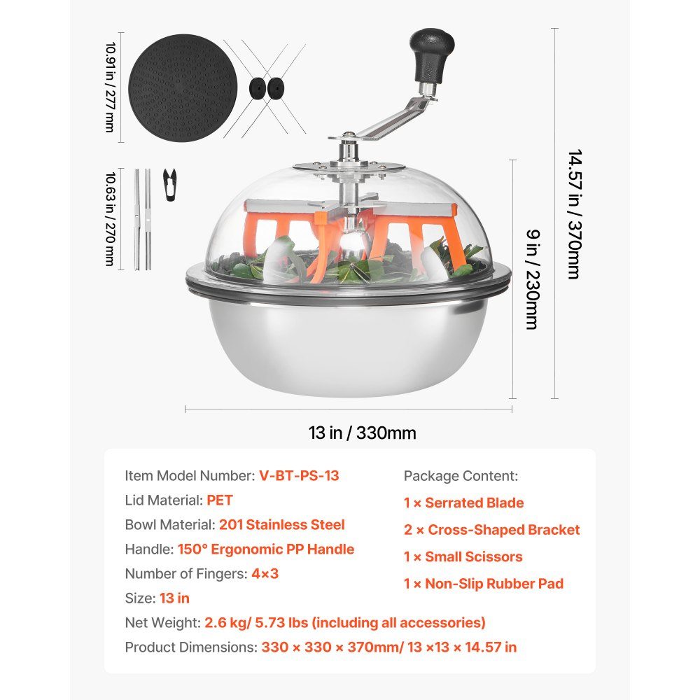 Harvester Bowl, 13" Manual Bud Trimmer, Bud Trimmer, Wet & Dry Hydroponic Cutting Machine, Twisted Spin Cut for Plants, Leaves, Buds, Flowers