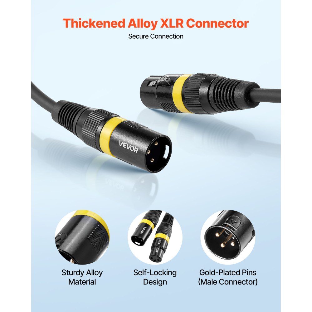 XLR Cable 30.5m 2 Pack Balanced DMX Microphone Cable (Male to Female) Gold Plated 3 Pin XLR Microphone Speaker Cable for Stage Lighting, Microphones, Amplifiers, Mixers