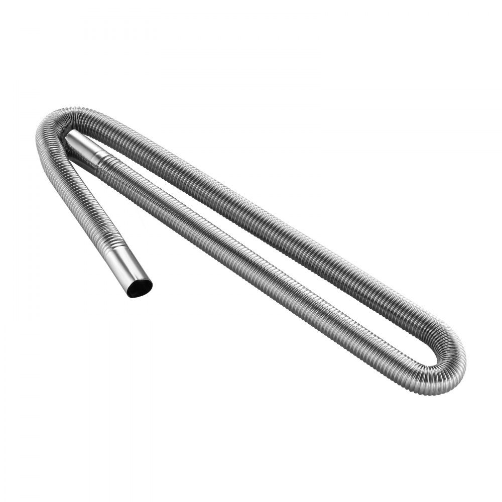 Exhaust pipe auxiliary heater Flexible exhaust hose 119 cm for car diesel heater with 2 clamps, stainless steel exhaust pipe with Φ 25 mm cross section for 2 kW / 5 kW / 8 kW diesel heaters air heaters