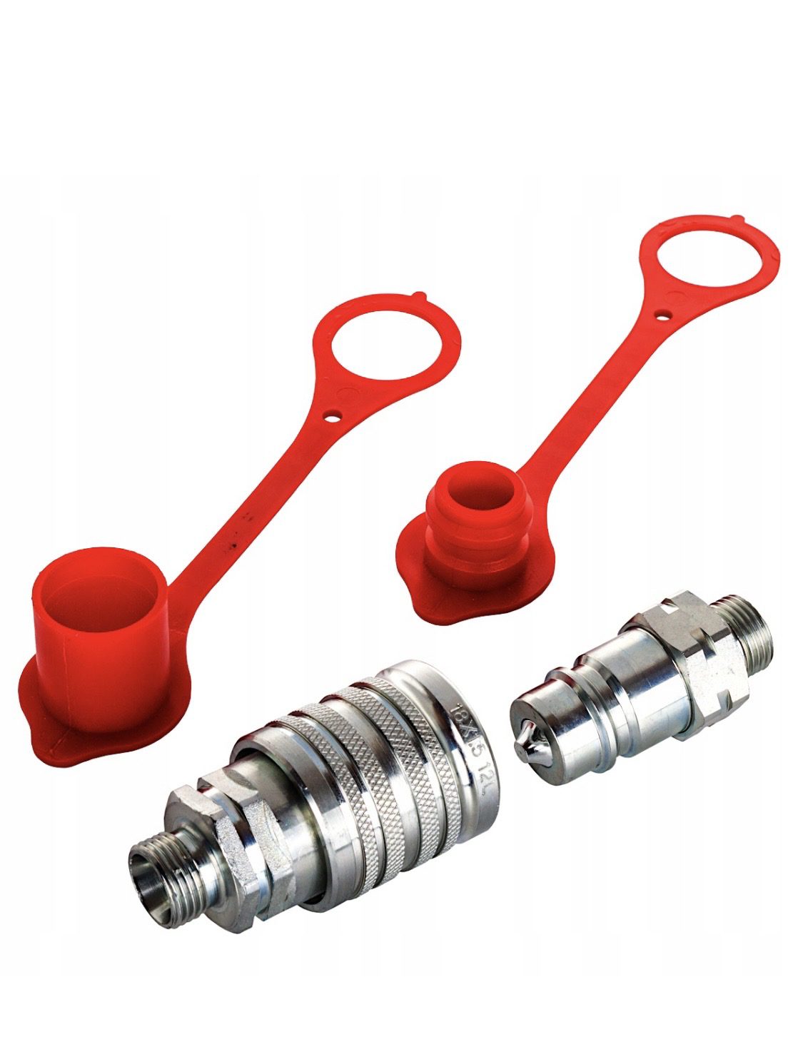3x hydraulic quick coupling plug-in coupling M18x1.5