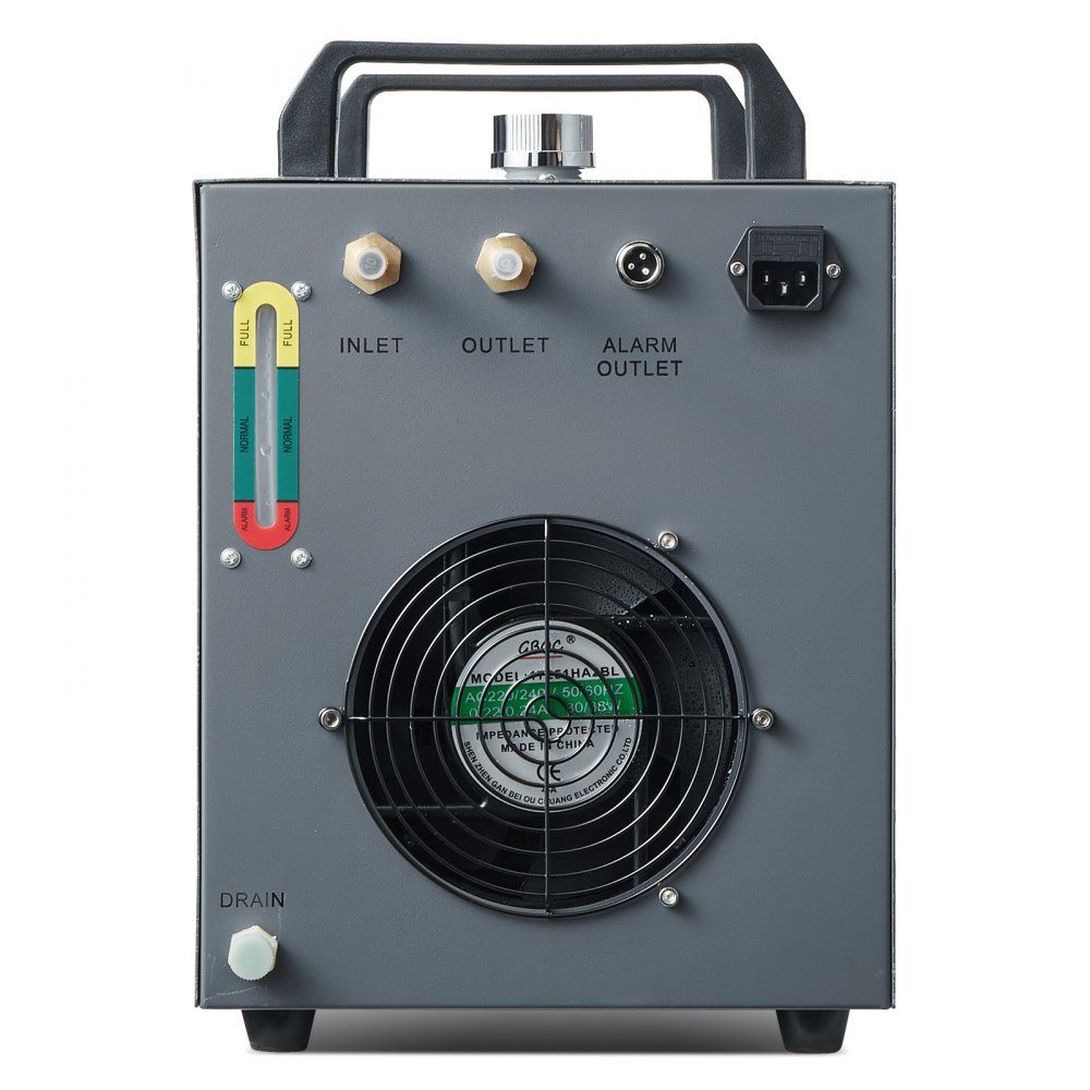 Industrial Water Chiller, CW-3000, 80W Air Cooled Industrial Water Chiller Cooling System with 12L Water Tank Capacity, 12L/min Maximum Flow Rate, for Laser Engraving Machine Cooling Machine