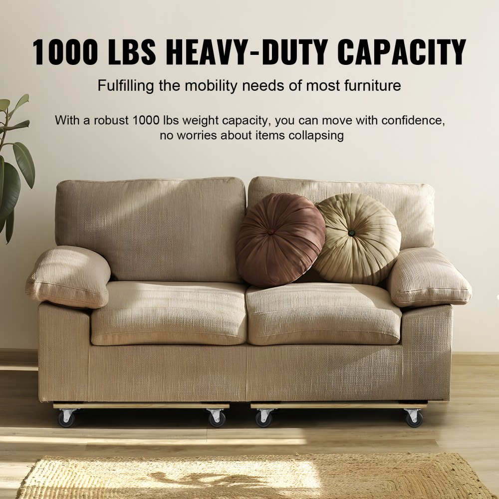 Furniture Trolley 4 Wheels Portable Moving Wheels Heavy Duty Interlocking Small Flat Heavy Furniture 2 Pack 16" x 11" 500lb Capacity Black Furniture Trolley 4 Wheels Portable Moving Wheels Heavy Duty Interlocking Small Flat Heavy Furniture 2 Pack 16" x 11" 500lb Capacity Black