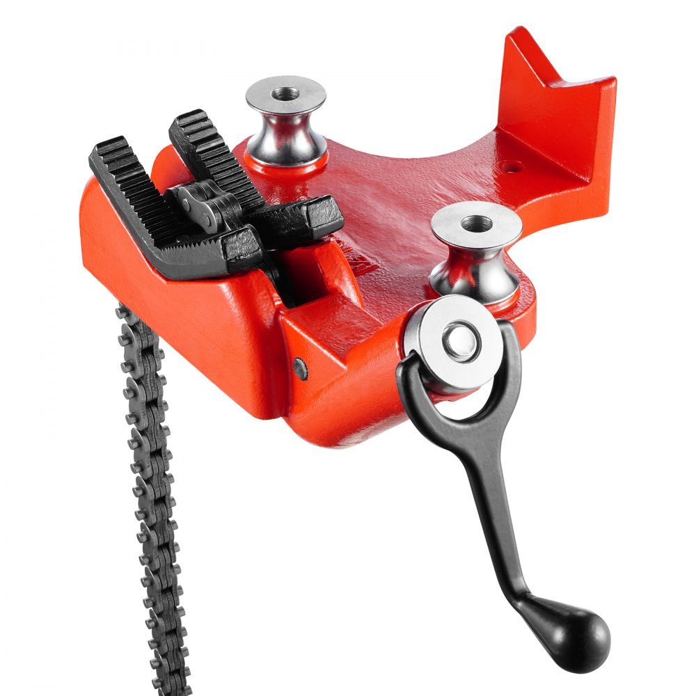 Chain Pipe Vise, Pipe Capacity 12.7-203.2mm, Heavy Duty 880mm Long Chain and Cast Iron Base, Industrial Grade Pipe Clamping for Plumbing, Auto Repair, Metalworking