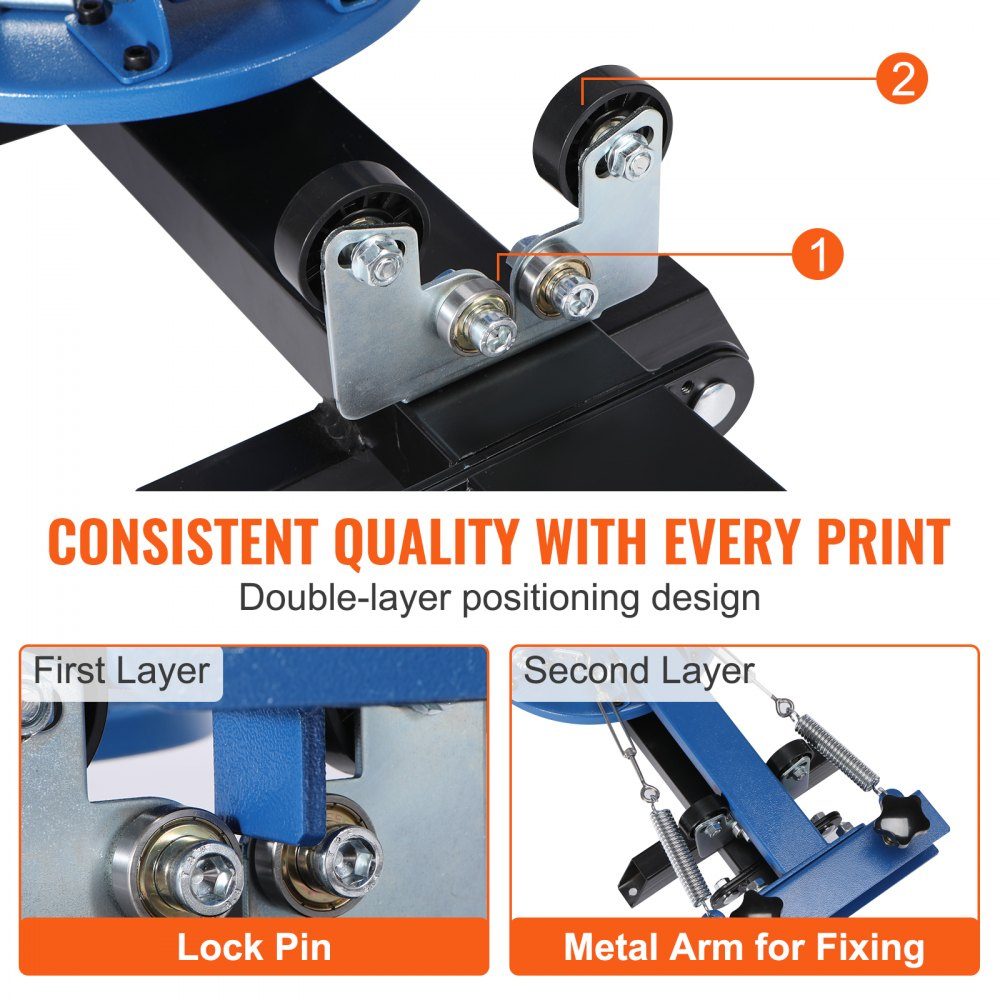 Screen Printing Press T-Shirt Screen Printing Machine 4 Colors + 2 Stations, T-Shirt Press, Heat Press Transfer Press DIY Equipment Printer, Textile Printing Clothes, Pillowcases, Luggage etc