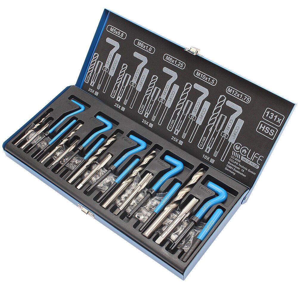 Gewindereparatur Gewindereparatur-Werkzeugsatz Auto M5 M6 M8 M10 M12