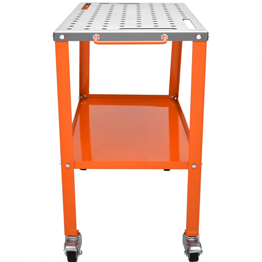 Mobiele lastafel 36" x 18" laswerkbank 1200 lb laadvermogen Gatentafel 94 gaten (φ 0,6") Werkbank Koolstofstalen werktafel Laswagen op wielen 4 gereedschapssleuven Mobiele lastafel 36" x 18" laswerkbank 1200 lb laadvermogen Gatentafel 94 gaten (φ 0,6") Werkbank Koolstofstalen werktafel Laswagen op wielen 4 gereedschapssleuven