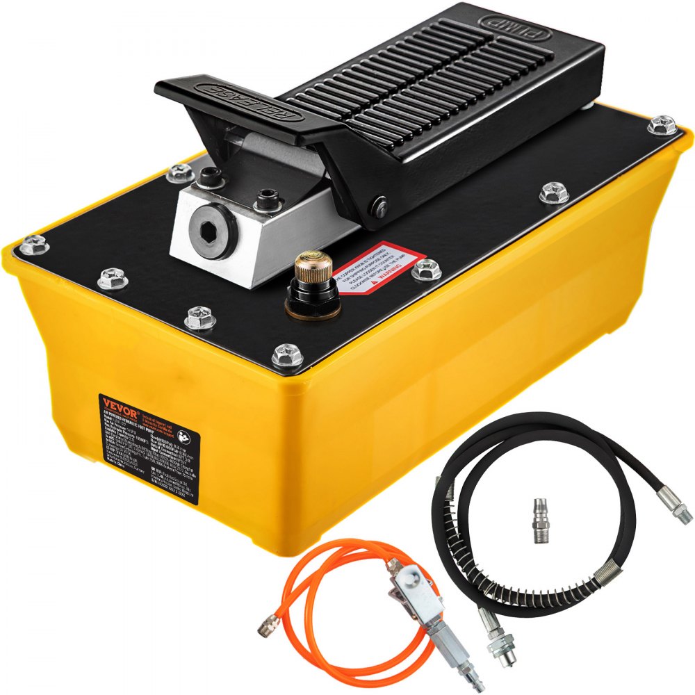 Air Hydraulic Pump, Foot Pump 10,000 PSI, 2.3L Hydraulic Pump with Hose and Spray Gun, 700kg/cm² adjustable pressure and 0.7-1 range for upgrading and moving heavy machinery Air Hydraulic Pump, Foot Pump 10,000 PSI, 2.3L Hydraulic Pump with Hose and Spray Gun, 700kg/cm² adjustable pressure and 0.7-1 range for upgrading and moving heavy machinery