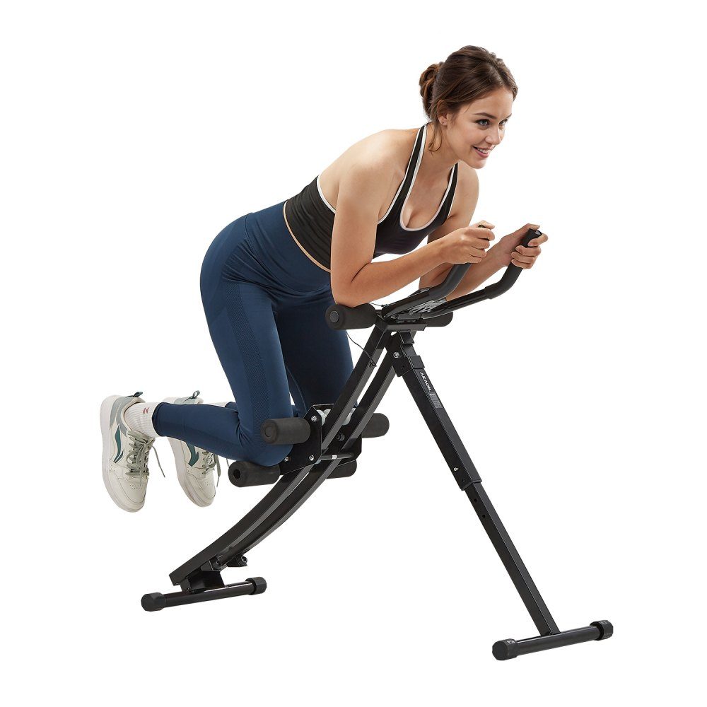 Urządzenie do treningu brzucha Trenażer brzucha AB Maszyna do siłowni, Trenażer brzucha Udźwig 200 kg, Trenażer brzucha Trening siłowy, składany, regulowany sprzęt fitness Czarny