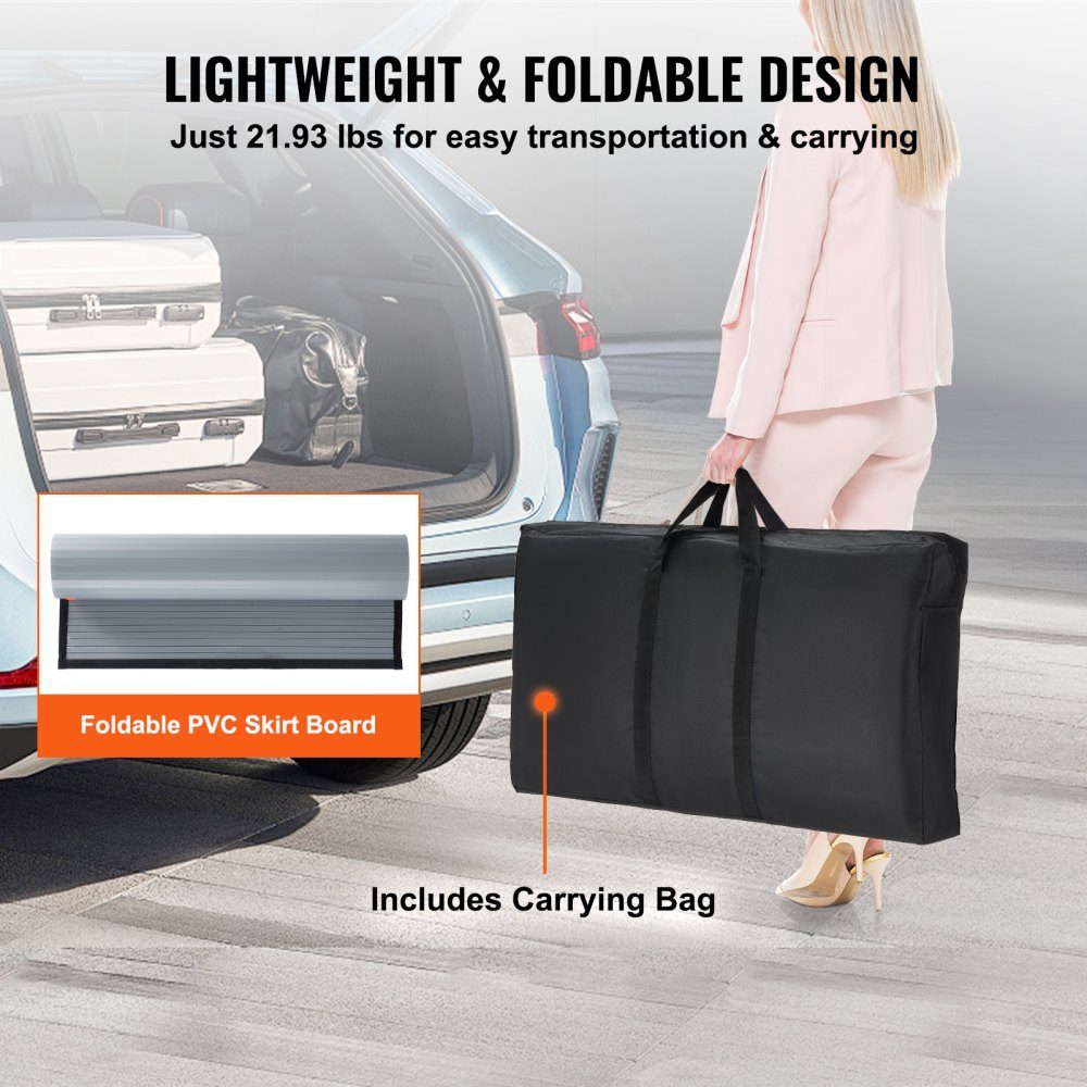 Portable Trade Show Counter, Trade Show Counter, 90x49x94cm Trade Show Stand, Exhibition Counter Stand, Foldable Promotion Retail Standing Table, Pop Up Podium with Storage Compartment, Carry Bag