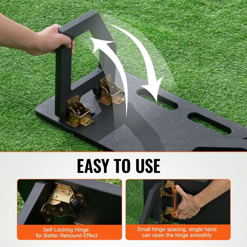 Fußball-Rebound-Board, tragbares Bounce-Board 80 x 30 cm, HDPE-Rebounder-Ausrüstung mit 2 Rebound-Winkeln, Trainingsboard-Rebounder-Kicker für Fußballtraining, Pass- und Schießübungen