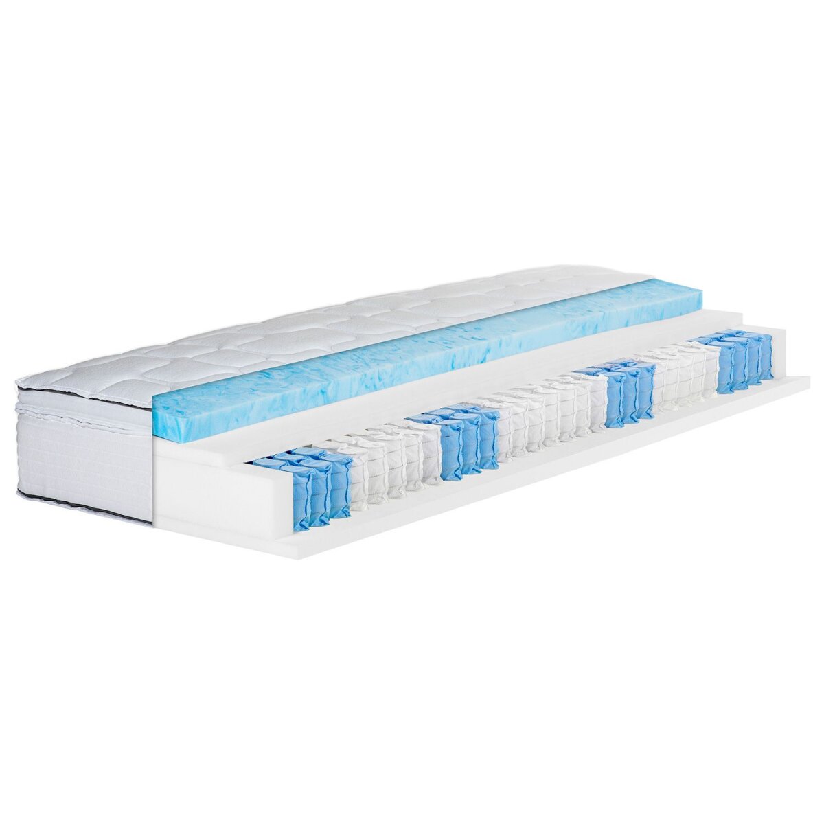 Matelas à sommier tapissier BeCo 7 zones « Royal Flex GS » avec dessus amovible en mousse gel Matelas à sommier tapissier BeCo 7 zones « Royal Flex GS » avec dessus amovible en mousse gel