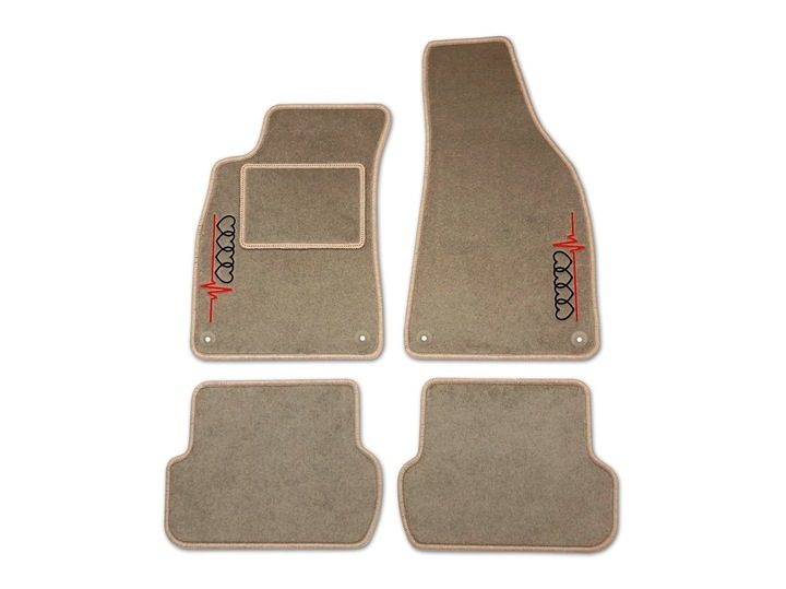 Handmade velor mats floor mats SET for AUDI model selection + EMBROIDERY