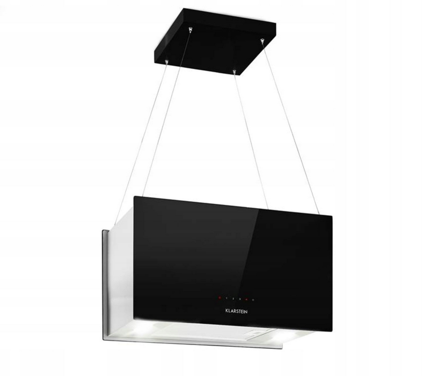 Freestanding extractor hood, island hood, kitchen island, 60 cm, 590 m³/h, LED