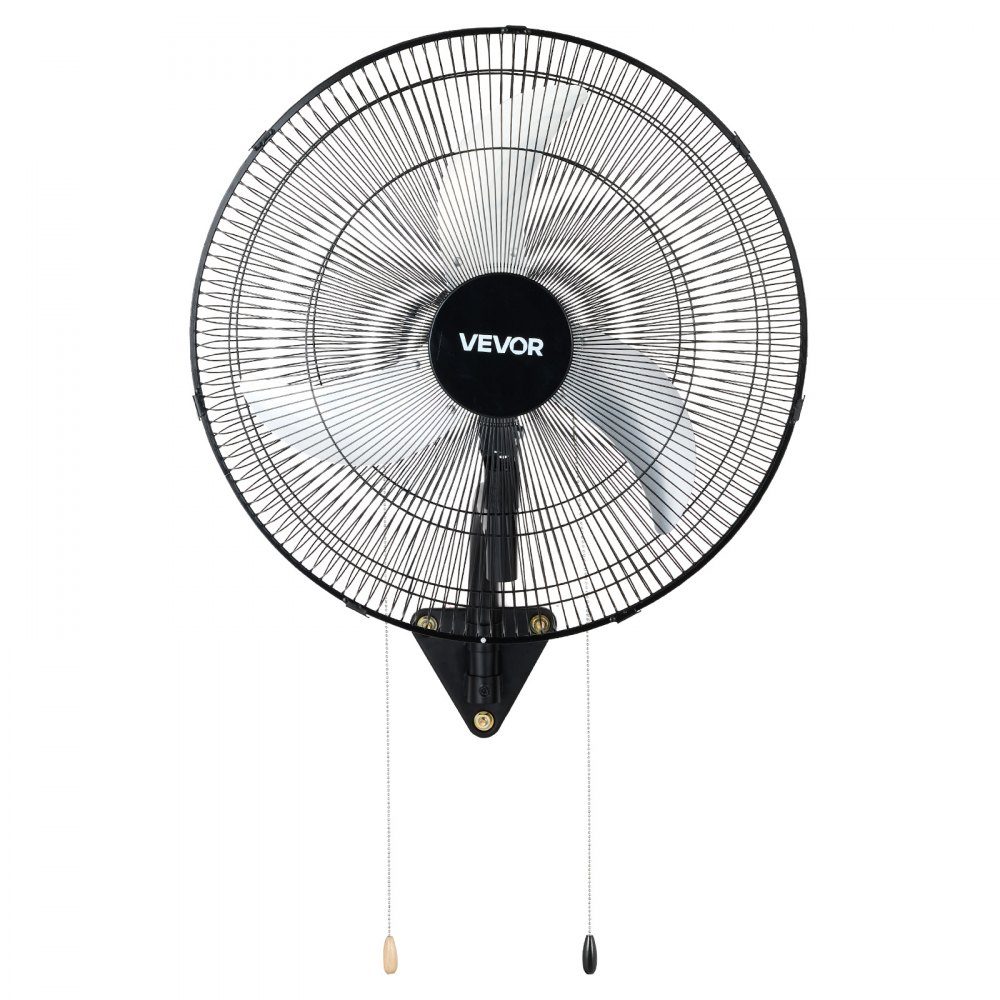65W Industrial Wall Fan 57cm 6m/s Oscillating Wall Fan with 3 Levels and Adjustable Tilt Angle Commercial Industrial Fan for Workshop Garage Warehouse Gym Black