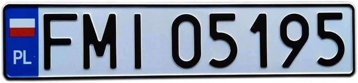 Plaques d'immatriculation de véhicules destinées aux collectionneurs ou à des fins d'exposition, frappées à l'origine en Pologne