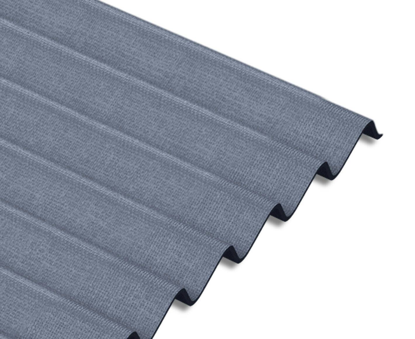 Roof covering bitumen corrugated sheets 1000 x 760 mm gray