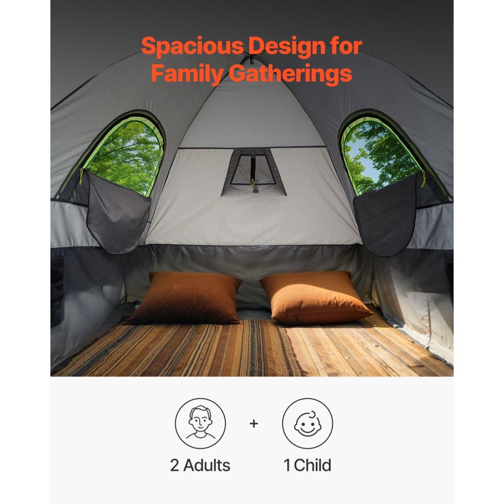 Truck Tent, Camping Tent, Pickup Tent for 1524-1585mm Truck Bed, Waterproof Truck Tent with Double Layer Windows and Storage Bag, Suitable for 2 to 3 People