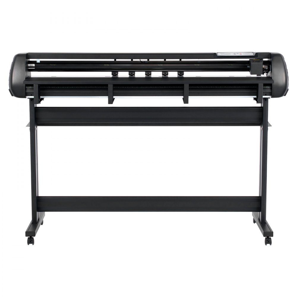 Vinyl-Schneidemaschine mit 135 cm maximaler Vorschubbreite, Doppelmessern und LED-Anzeige, verstellbares Vinyl-Schneideplotter-Set mit Aufkleberbögen, Transferfolien und Signmaster-Software
