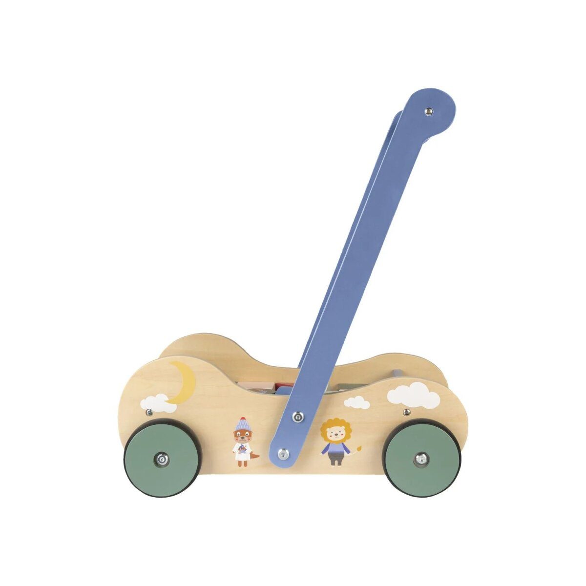 lupilu® push cart / motor skills cube, made of wood (motor skills cube)