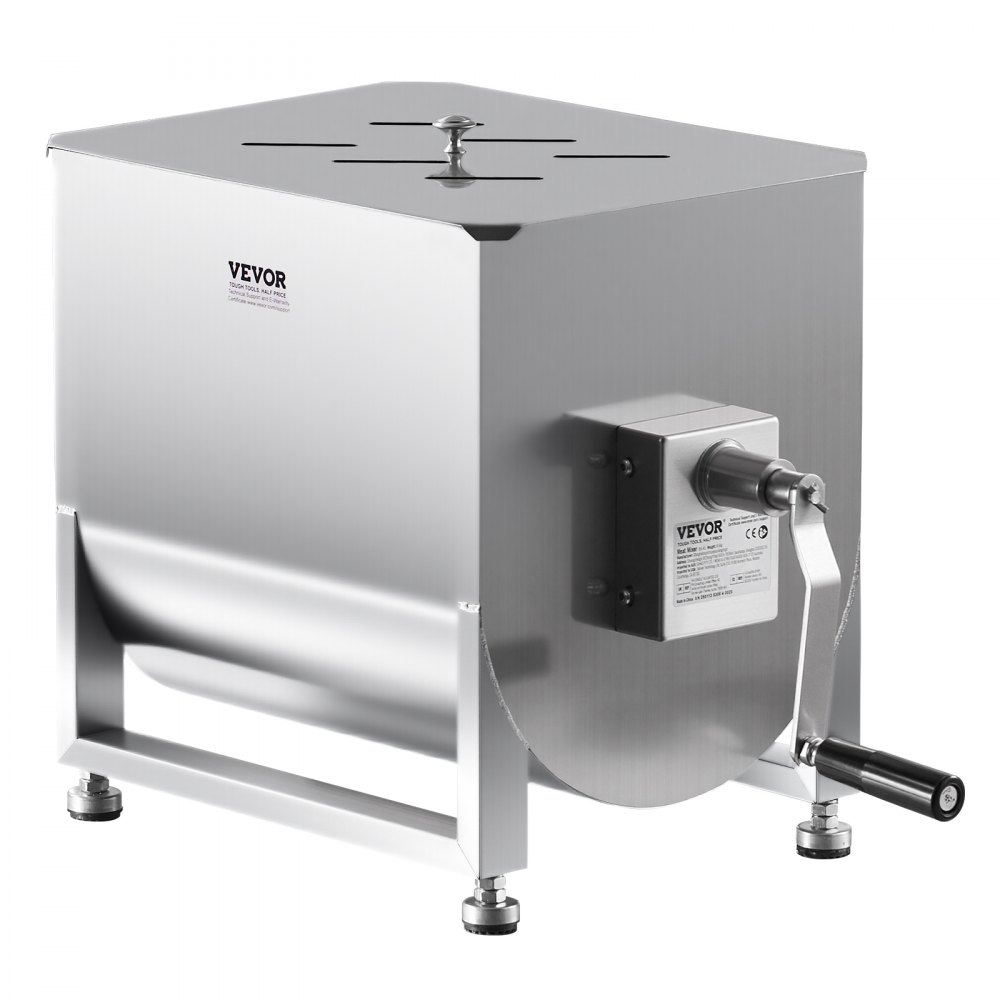 Handmatige vleesmixer 40L vleesverwerkingsapparaat (max. 36,29 kg vlees mengen), roestvrijstalen vleesmixer, worstmixer met reductietandwiel, handmixer voor gehakt Handmatige vleesmixer 40L vleesverwerkingsapparaat (max. 36,29 kg vlees mengen), roestvrijstalen vleesmixer, worstmixer met reductietandwiel, handmixer voor gehakt