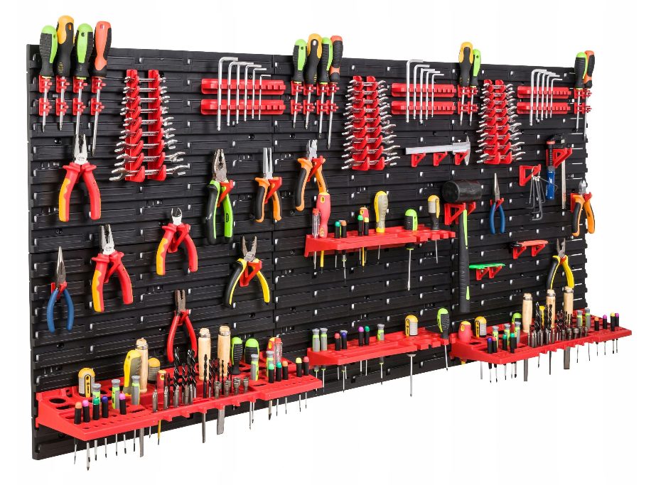 *BESTSELLER* Gereedschapswand 172x78 set gereedschapshouders met geperforeerd wandopbergsysteem gereedschap geperforeerde wand wandplank werkplaatsplankenset