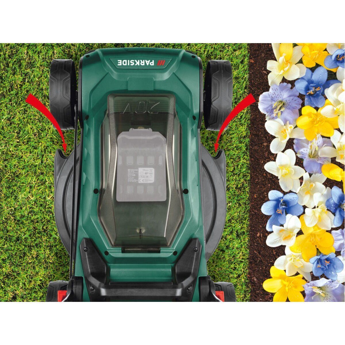 PARKSIDE® 20 V Akku-Rasenmäher »PRMA 20-Li A1«, ohne Akku und Ladegerät