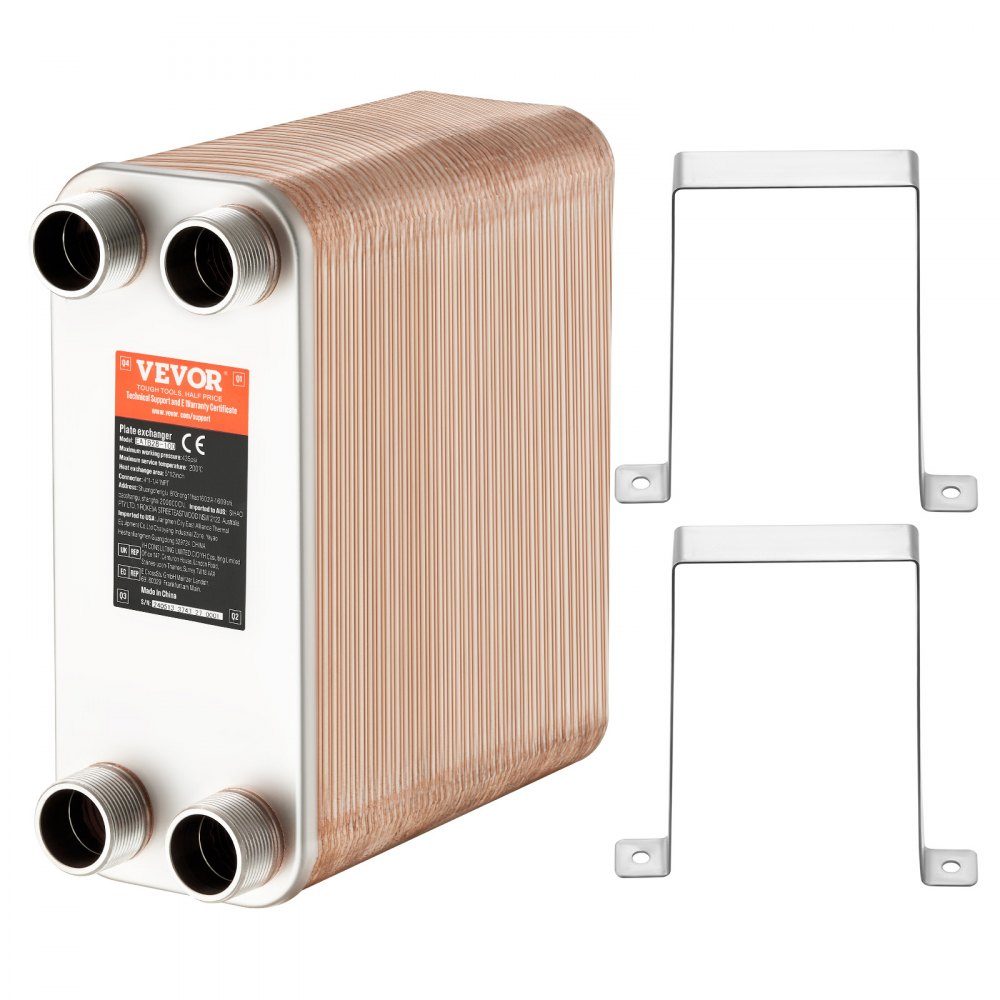 100 platenwarmtewisselaar 4x1-1/4 inch MNPT aansluiting gemaakt van 316L RVS