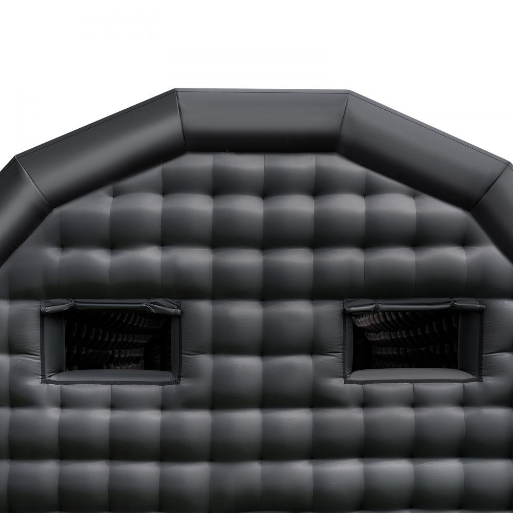 Inflatable Party Tent 9x6x4m, Cube Tent for Disco Night Club, Gazebo Wedding Tent with 1100-W- Blower, Sandbag, 2 Windows for Events, Birthday, Wedding, Black