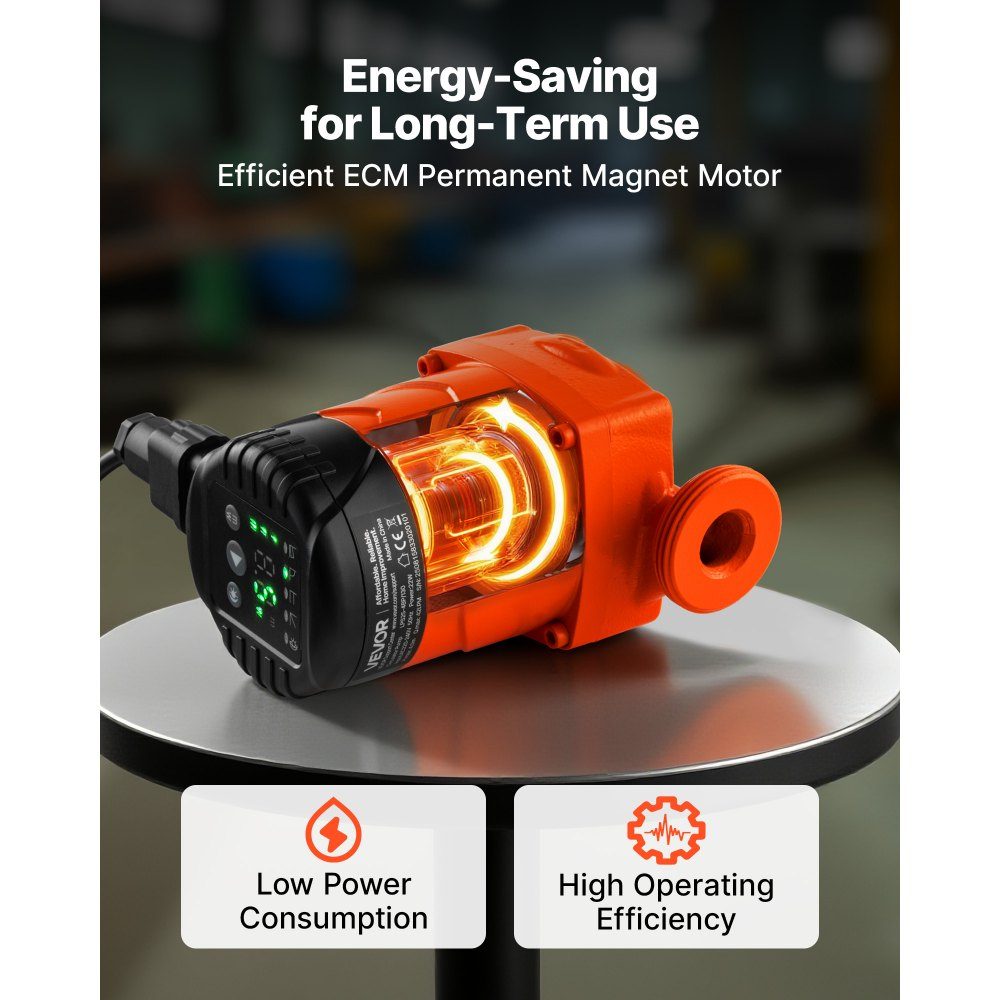LPS25-6BP/130 Circulation Pump, Cast Iron Circulation Pump, 58L/min, 6m Maximum Head, Hot Water Circulation, Threaded Connection, Quiet Operation, for Home Heating Systems