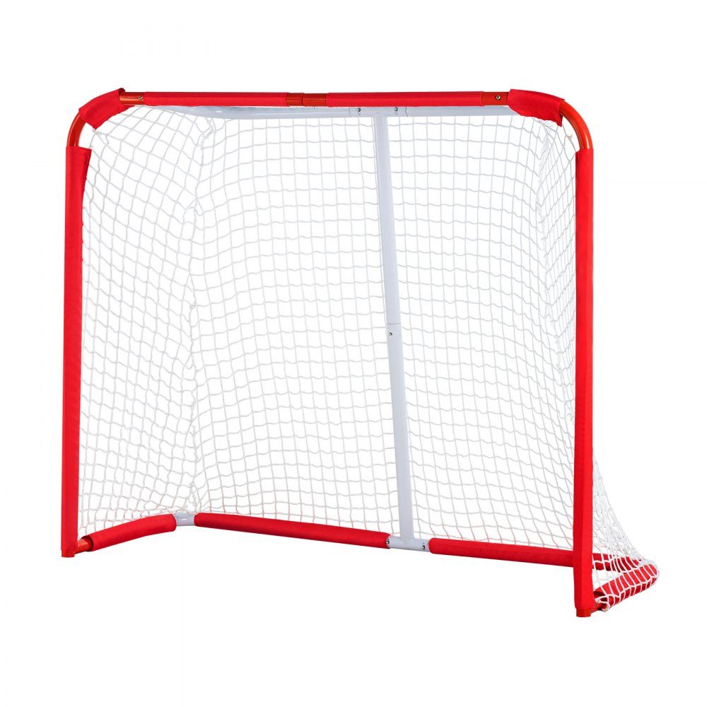 Hockey Goal Street Hockey Net Street Hockey Goal Hockey Net 137x60x112cm Hockey Training Goal Set Hockey Street Set Portable Indoor Outdoor Hockey Goal with Net White Red Training