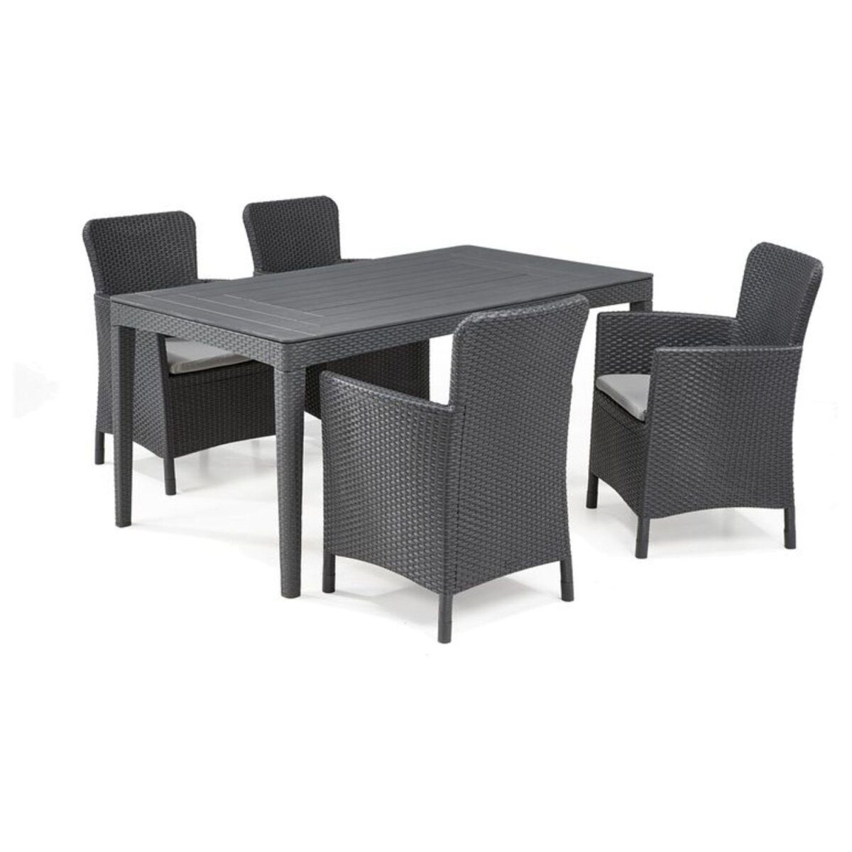 Keter Dining Set Girona-Miami (5-piece, anthracite)