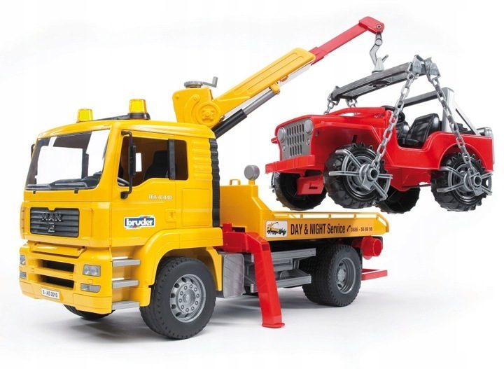 Autko dla dzieci MAN TGA laweta z JEEP-em