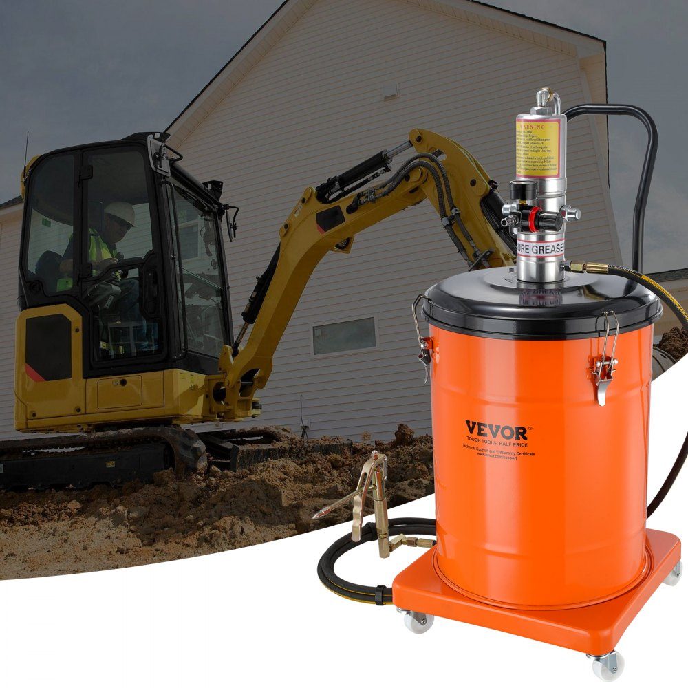 Vetpomp 40L luchtaangedreven vetpomp 0,6-0,8 MPa gegoten aluminium pomp -20-100 ° C Bedrijfstemperatuur Pneumatische vetpomp NPT-poort vetpomp Geschikt voor 0-3 # vet