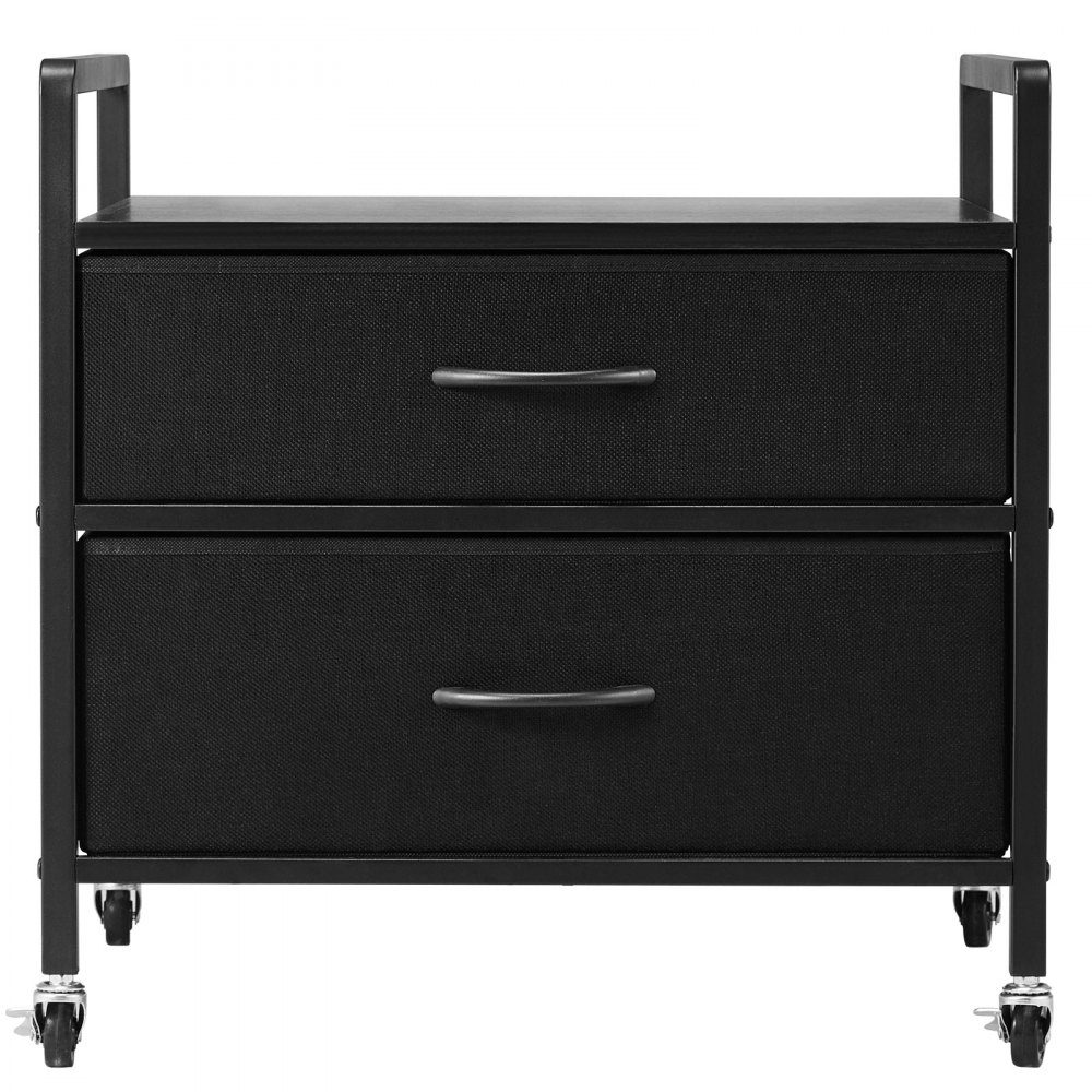 Mini support de Réf. rigérateur sur roulettes, support de réfrigérateur avec capacité de charge de 80 kg, mini table de réfrigérateur avec 2 tiroirs et 4 roulettes, étagère de réfrigérateur mobile pour dortoir, appartement, bureau, noir