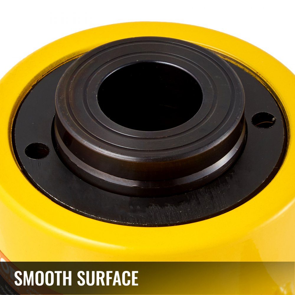 Hydraulic Cylinder Jack Capacity 30 Ton Hydraulic Cylinder 100mm Stroke Single Acting Portable Yellow Hydraulic Jack Hollow Piston Jack Hydraulic Bottle 6.9kg for Rigger Manufacturer
