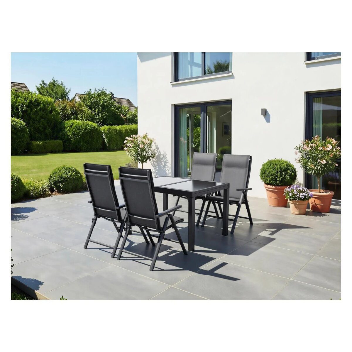 LIVARNO® Alu-Klappstuhl „Houston“ anthrazit, 2-teilig