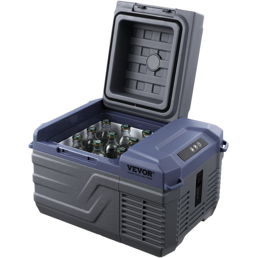 Car Refrigerator, 12V Car Fridge, Portable 12L Single Zone Freezer, Adjustable Range from -4℉ to 68℉, 12/24V DC and 100-240V AC Compressor Cooler for Outdoor, Camping, RV